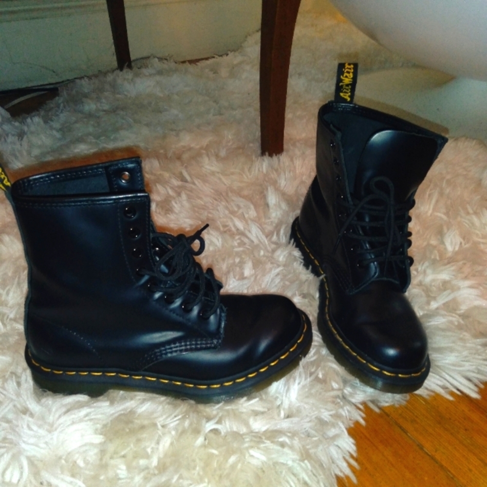 Doc marten black combat boots